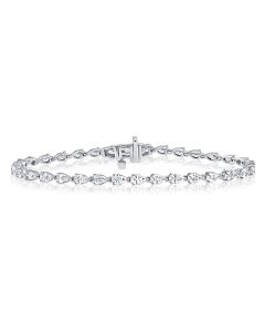 3.81CT PEAR SHAPE DIAMOND TENNIS BRACELET