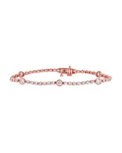 3.22CT DIAMOND BEZEL TENNIS BRACELET
