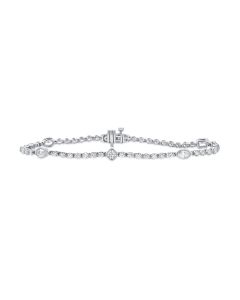 3.26CT MULTI SHAPE DIAMOND BEZEL BEZEL TENNIS BRACELET