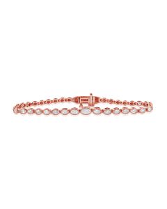 1.99CT OVAL SHAPE DIAMOND BEZEL BEZEL TENNIS BRACELET