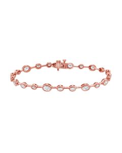 2.61CT OVAL SHAPE DIAMOND BEZEL BRACELET