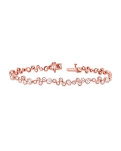 2.8CT OVAL SHAPE AND ROUND DIAMOND BEZEL BRACELET
