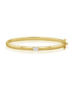 .50CT EMERALD SHAPE DIAMOND SOLITAIRE BANGLE