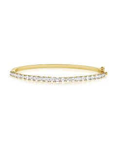 2.63CT EMERALD SHAPE DIAMOND BANGLE