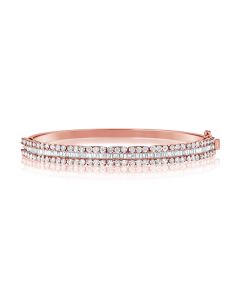 3.31CT BAGUETTES AND ROUND DIAMOND BANGLE