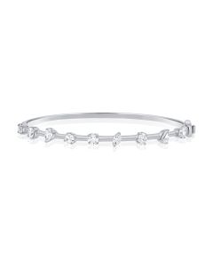 1.73CT MARQUISE, OVAL, PEAR , ASSCHER CUT AND ROUND SHAPE DIAMOND BANGLE