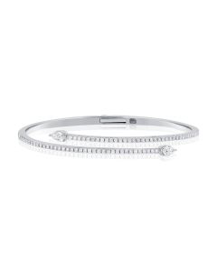 1.12CT PEAR AND ROUND SHAPE DIAMOND CUFF BRACELET