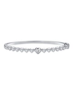.38CT HEART SHAPE DIAMOND SOLITAIRE BANGLE