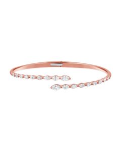 1.42CT MARQUISE SHAPE DIAMOND CUFF BANGLE