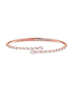 1.70CT PEAR SHAPE DIAMOND CUFF BANGLE