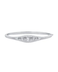 0.64CT MARQUISE SHAPE AND PEAR SHAPE DIAMOND BEZEL SET FLUTED BRACELET