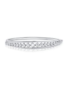 2.52CT EMERALD SHAPE DIAMOND BANGLE