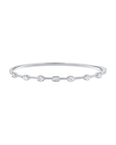 .99CT OVAL, PEAR, MARQUISE, AND EMERALD SHAPE DIAMOND BANGLE