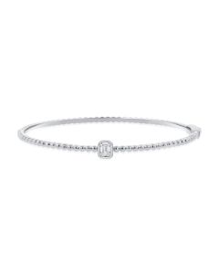 .30CT EMERALD SHAPE DIAMOND SOLITAIRE BANGLE