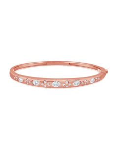 1.37CT OVAL SHAPE AND ROUND DIAMOND BANGLE