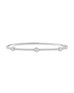 .67CT OVAL AND ROUND SHAPE DIAMOND BANGLE