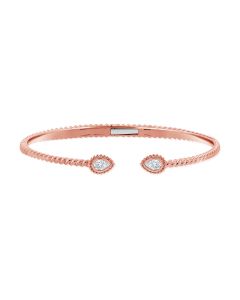 0.40CT PEAR SHAPE DIAMOND CUFF BANGLE