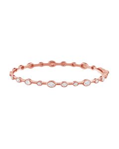 1.22CT OVAL SHAPE DIAMOND BEZEL SET GRADUATED BANGLE