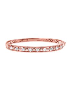 1.57CT OVAL SHAPE AND ROUND DIAMOND BEZEL SET BANGLE