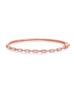 0.88CT BAGUETTE DIAMOND BEZEL SET BANGLE