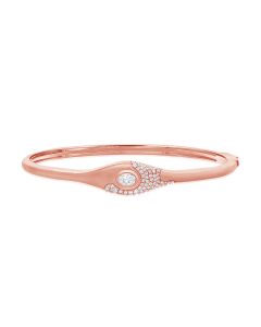 0.61CT OVAL SHAPE AND ROUND DIAMOND BANGLE
