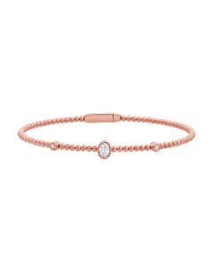 0.23CT OVAL SHAPE AND ROUND DIAMOND BANGLE