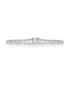 6.75CT HEART SHAPE DIAMOND TENNIS BRACELET