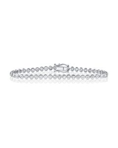 2.72CT DIAMOND BEZEL SET TENNIS BRACELET