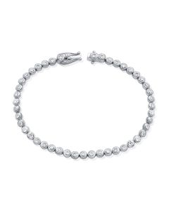 3.45CT DIAMOND BEZEL SET TENNIS BRACELET