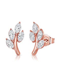 .67CT MARQUISE SHAPE DIAMOD LEAF STUD EARRINGS