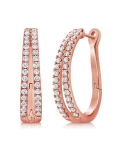 1.07CT DIAMOND HOOP EARRINGS