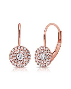 .32CT DIAMOND PAVE DISC LEVERBACK EARRINGS