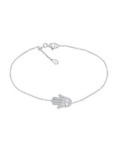 .20CT DIAMOND HAMSA BOLO BRACELET