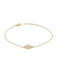.22CT DIAMOND EVIL EYE CHAIN BRACELET