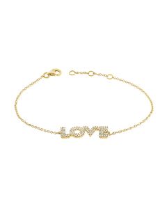 .25CT DIAMOND LOVE CHAIN BRACELET