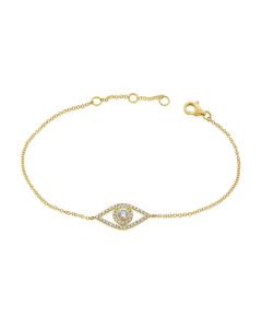.32CT DIAMOND EVIL EYE CHAIN BRACELET