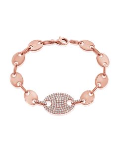 1.09CT DIAMOND MARINER LINK BRACELET