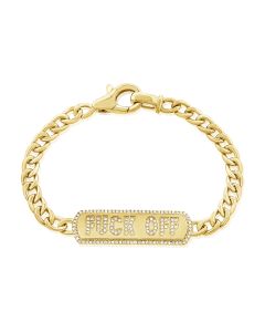 .42CT DIAMOND FUCK OFF CHAIN BRACELET