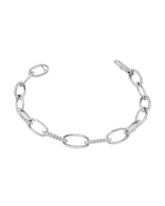.87CT DIAMOND OVAL LINK BRACELET