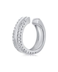 .08CT DIAMOND CUFF EARRINGS