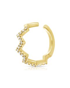 .07CT DIAMOND ZIG ZAG EARRINGS