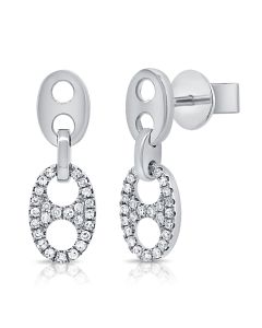 .15CT DIAMOND MARINER LINK DROP EARRINGS