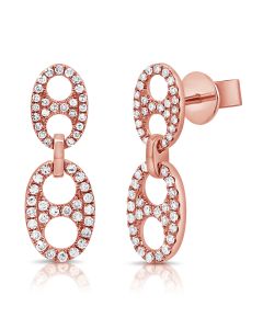 .41CT DIAMOND MARINER LINK DROP EARRINGS