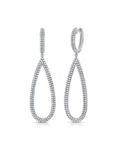 1.11CT DIAMOND PEAR DROP EARRINGS