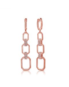.24CT DIAMOND LINK DROP EARRINGS