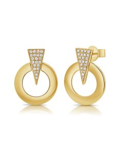 .24CT DIAMOND OPEN CIRCLE STUD EARRINGS