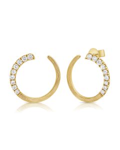 .62CT DIAMOND FRONT FACING HOOP EARRINGS