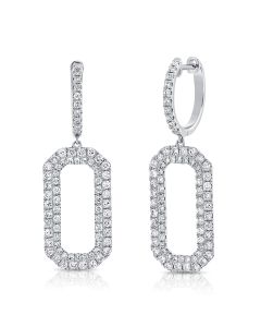 1.33CT DIAMOND HUGGIE WITH CHARM EARRINGS