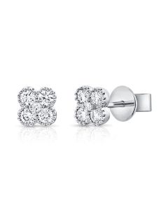 .31CT DIAMOND CLOVER STUD EARRINGS