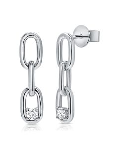 .15CT DIAMOND LINK DROP EARRINGS